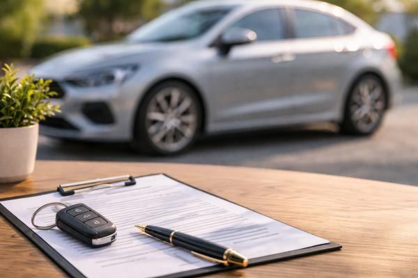 KASKO pašrisks auto apdrošināšanas līgumā un automašīna fonā