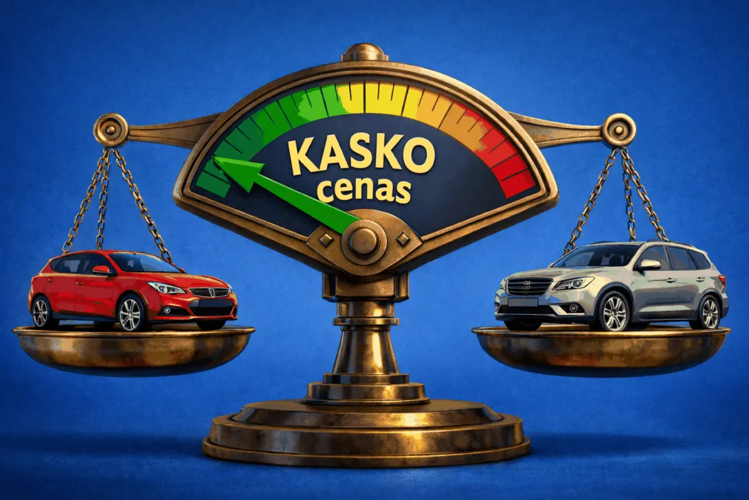 Salīdzini KASKO cenas – svari ar divām automašīnām, KASKO piedāvājumu salīdzinājums